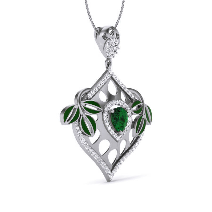 Diamond Pendant renders 3dm details 3D print model_5