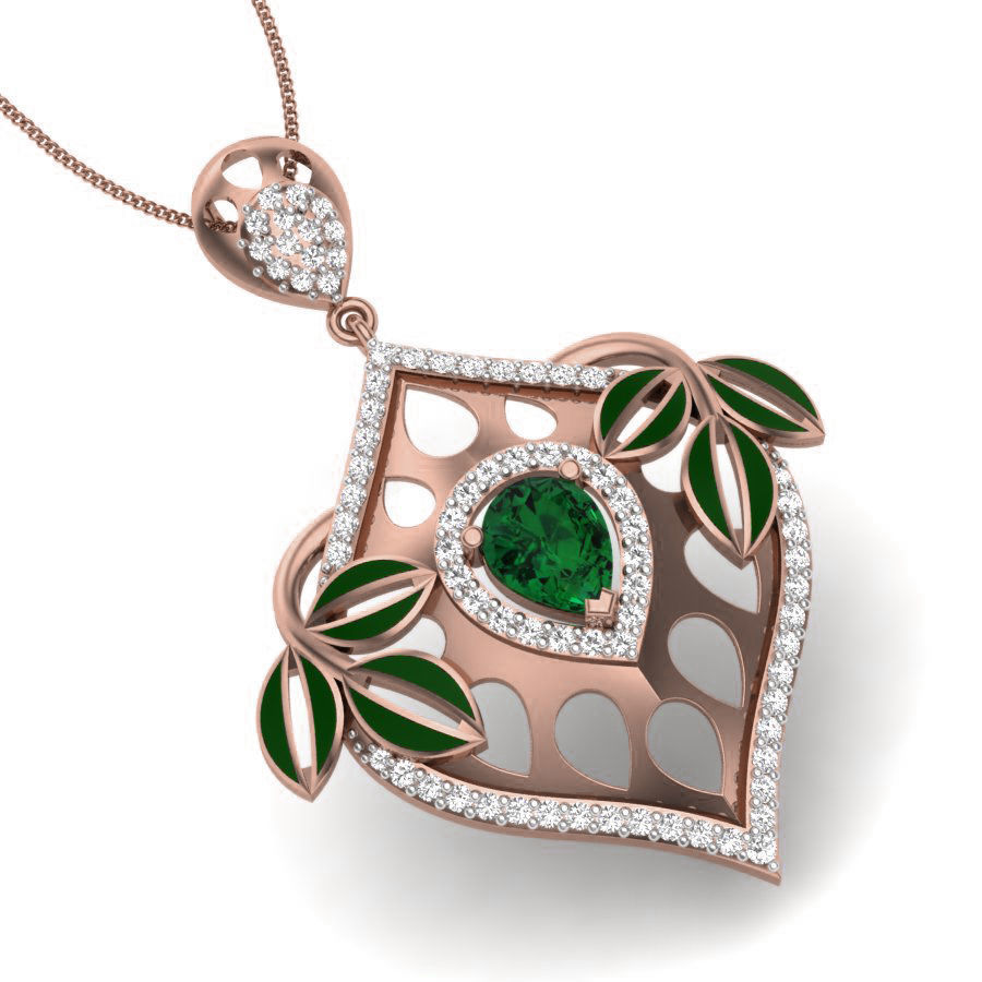 Diamond Pendant renders 3dm details 3D print model_9