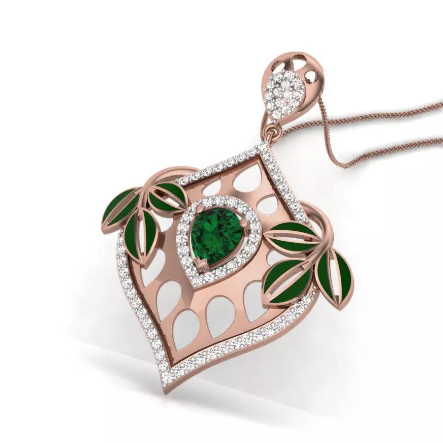 Diamond Pendant renders 3dm details 3D print model_0