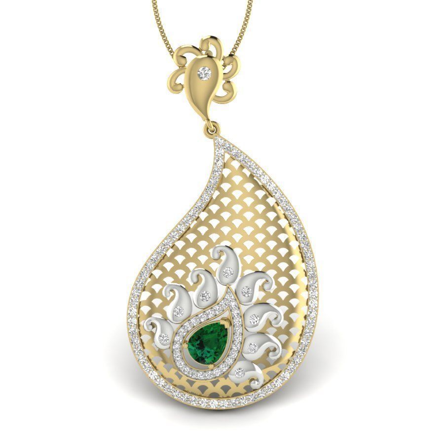 Mesh Diamond Pendant renders 3dm details 3D print model_13