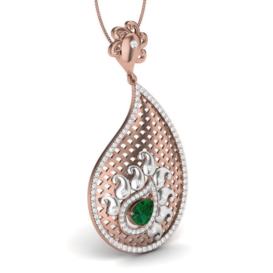 Mesh Diamond Pendant renders 3dm details 3D print model_3