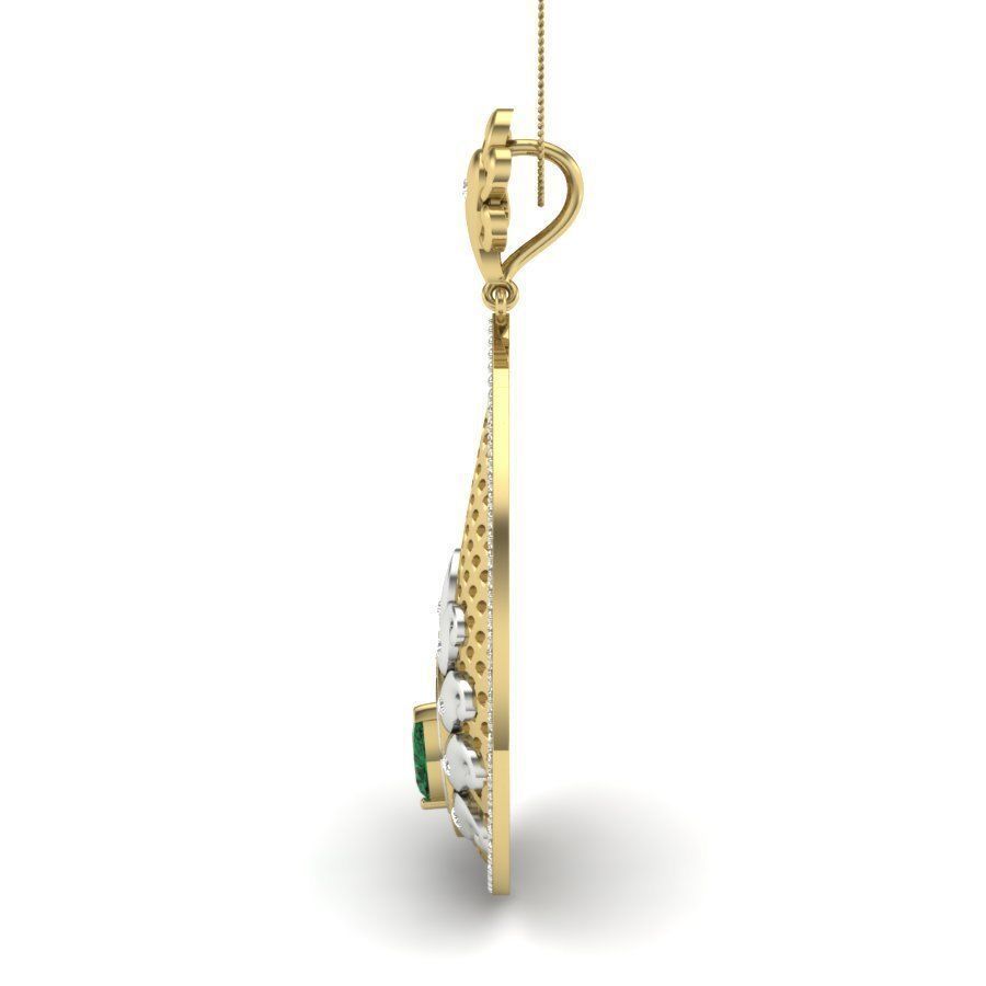 Mesh Diamond Pendant renders 3dm details 3D print model_8