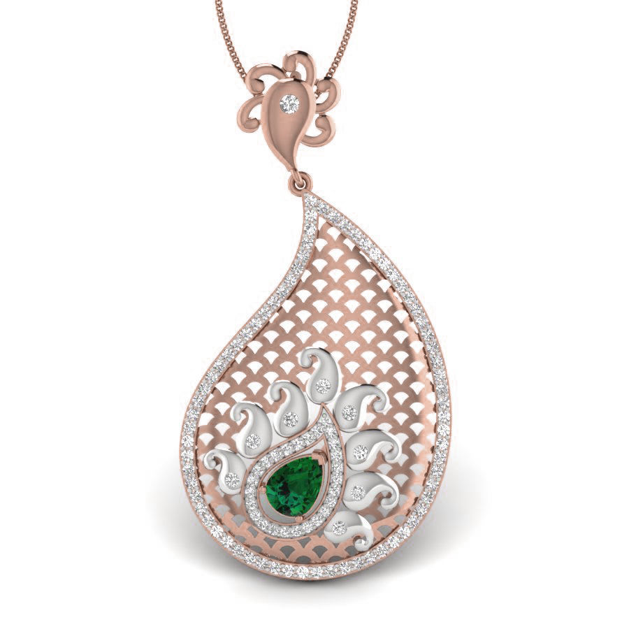 Mesh Diamond Pendant renders 3dm details 3D print model_15