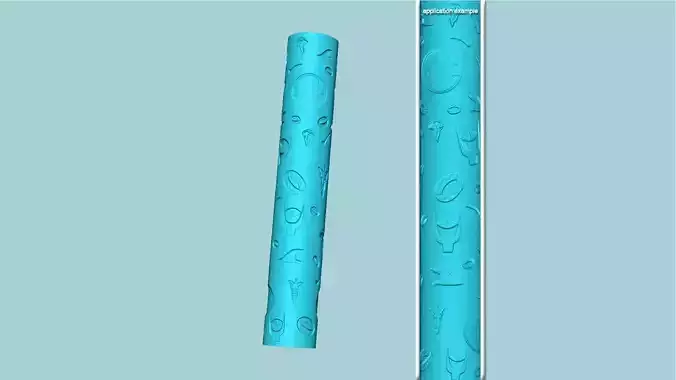 Texture Roll 75 LOTR Negative - Fondant Decoration Maker 3D print model