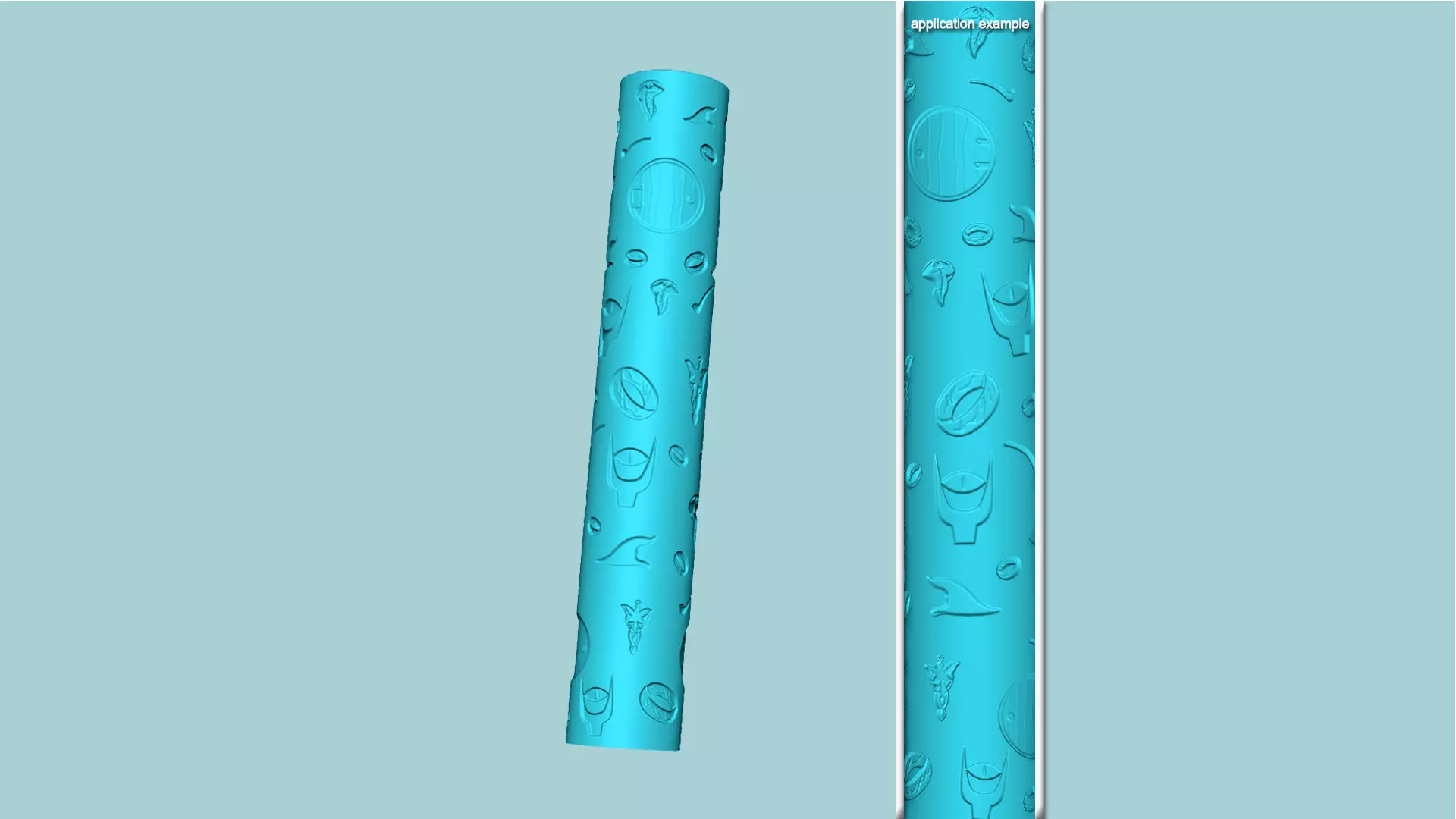 Texture Roll 75 LOTR Negative - Fondant Decoration Maker 3D print model_0