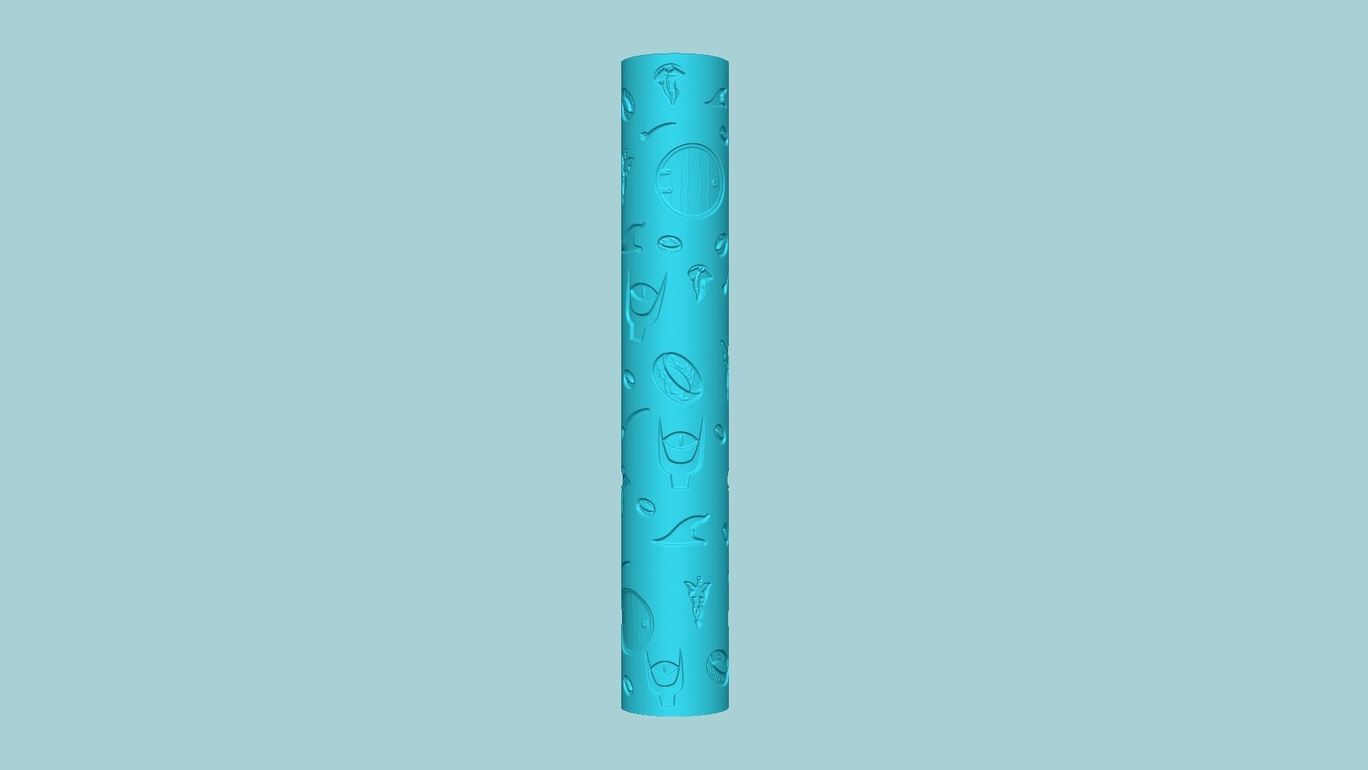 Texture Roll 75 LOTR Negative - Fondant Decoration Maker 3D print model_1