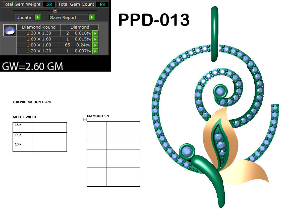 Diamond Butterfly Pendant renders 3dm details 3D print model_16