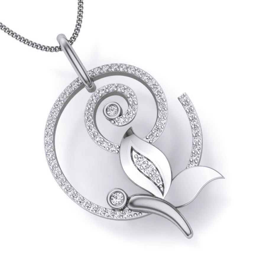 Diamond Butterfly Pendant renders 3dm details 3D print model_7