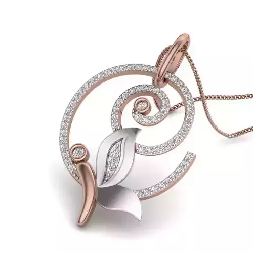 Diamond Butterfly Pendant renders 3dm details