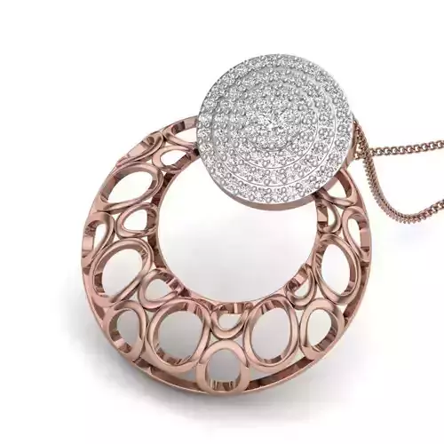 Wire Diamond Cocktail Pendant renders 3dm details