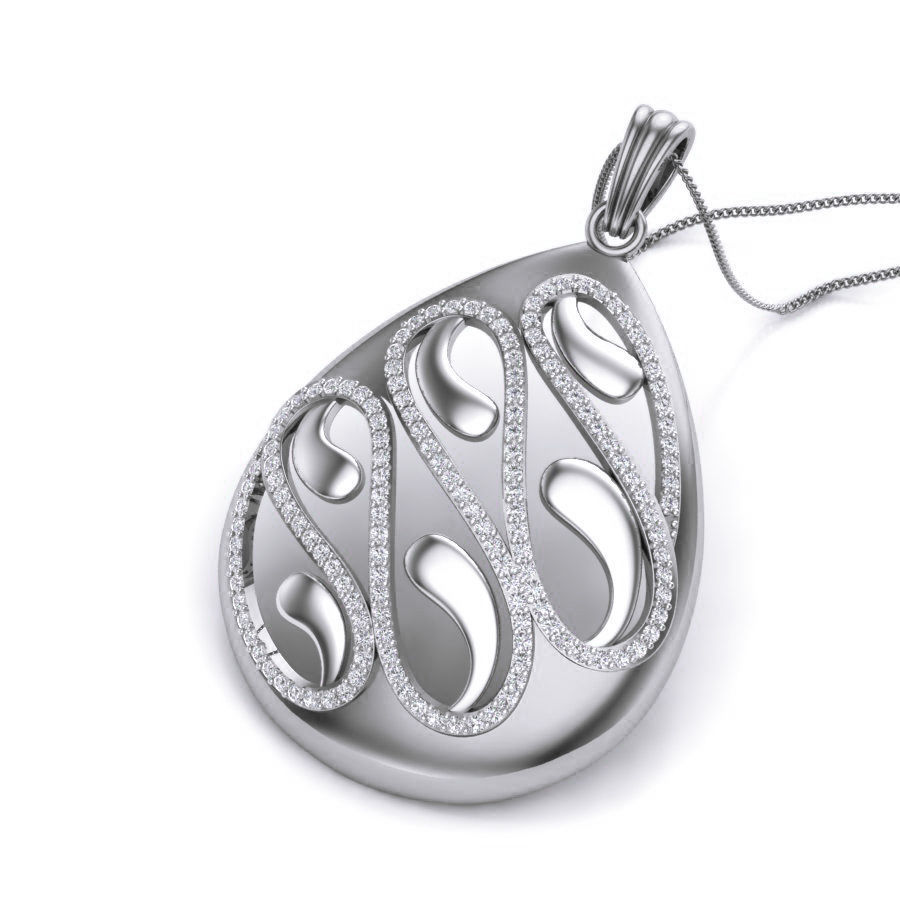 Diamond Pendant renders 3dm details 3D print model_14