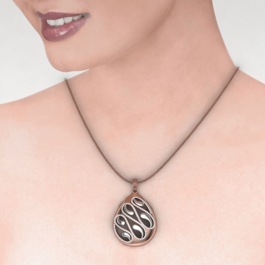 Diamond Pendant renders 3dm details 3D print model_3