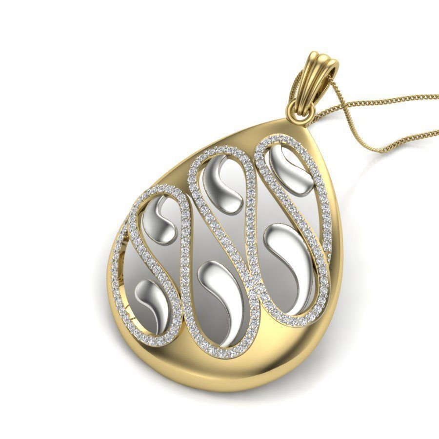 Diamond Pendant renders 3dm details 3D print model_13