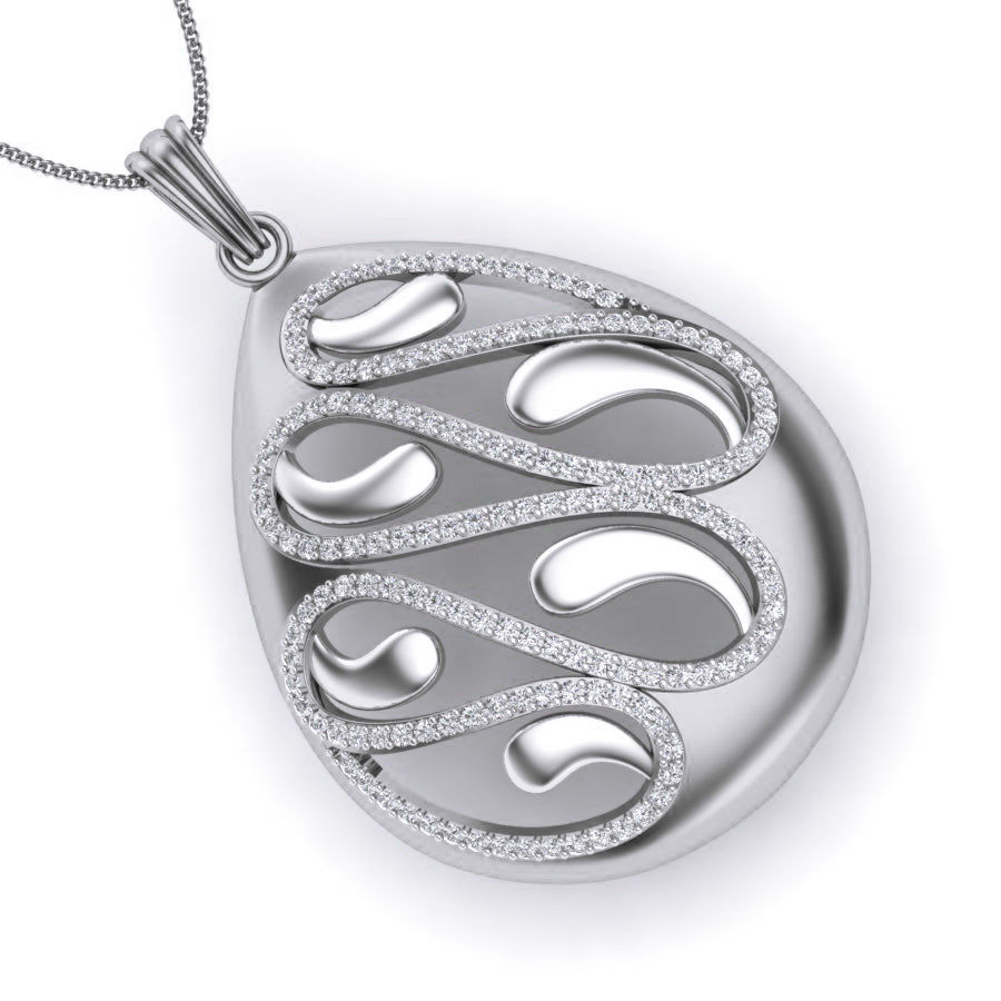 Diamond Pendant renders 3dm details 3D print model_8