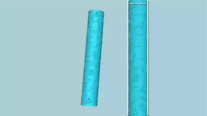 Texture Roll 77 Harry Potter Negative - Fondant Decoration Maker 3D print model