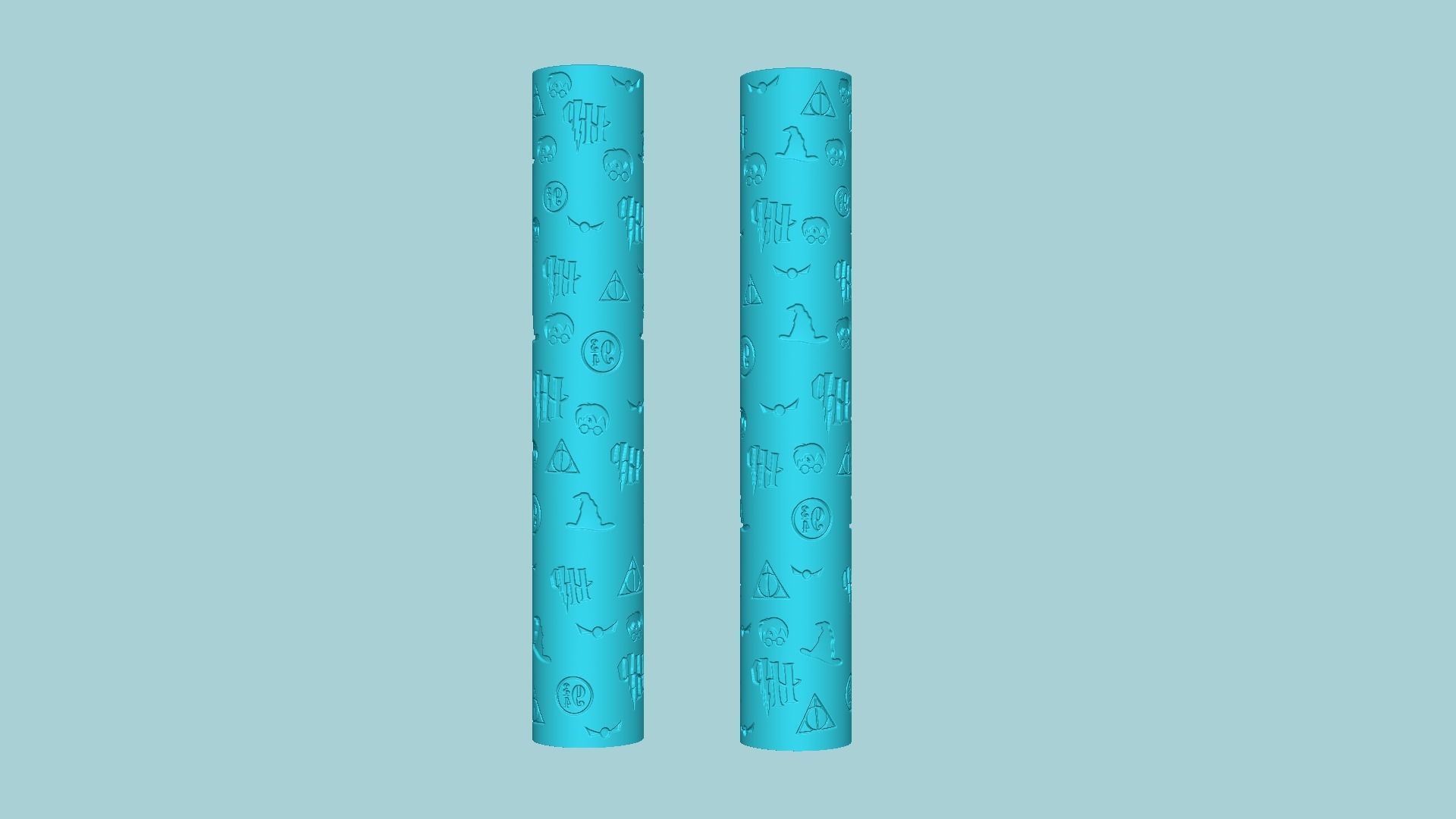Texture Roll 77 Harry Potter Negative - Fondant Decoration Maker 3D print model_6