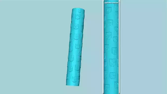 Texture Roll 80 Attack Titan Positive - Fondant Decoration Maker