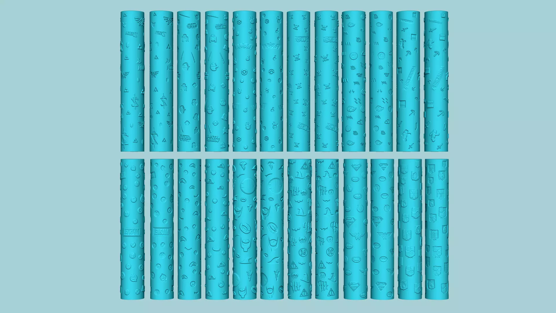 24 Texture Roll Branded Collection - Fondant Decoration Maker _0