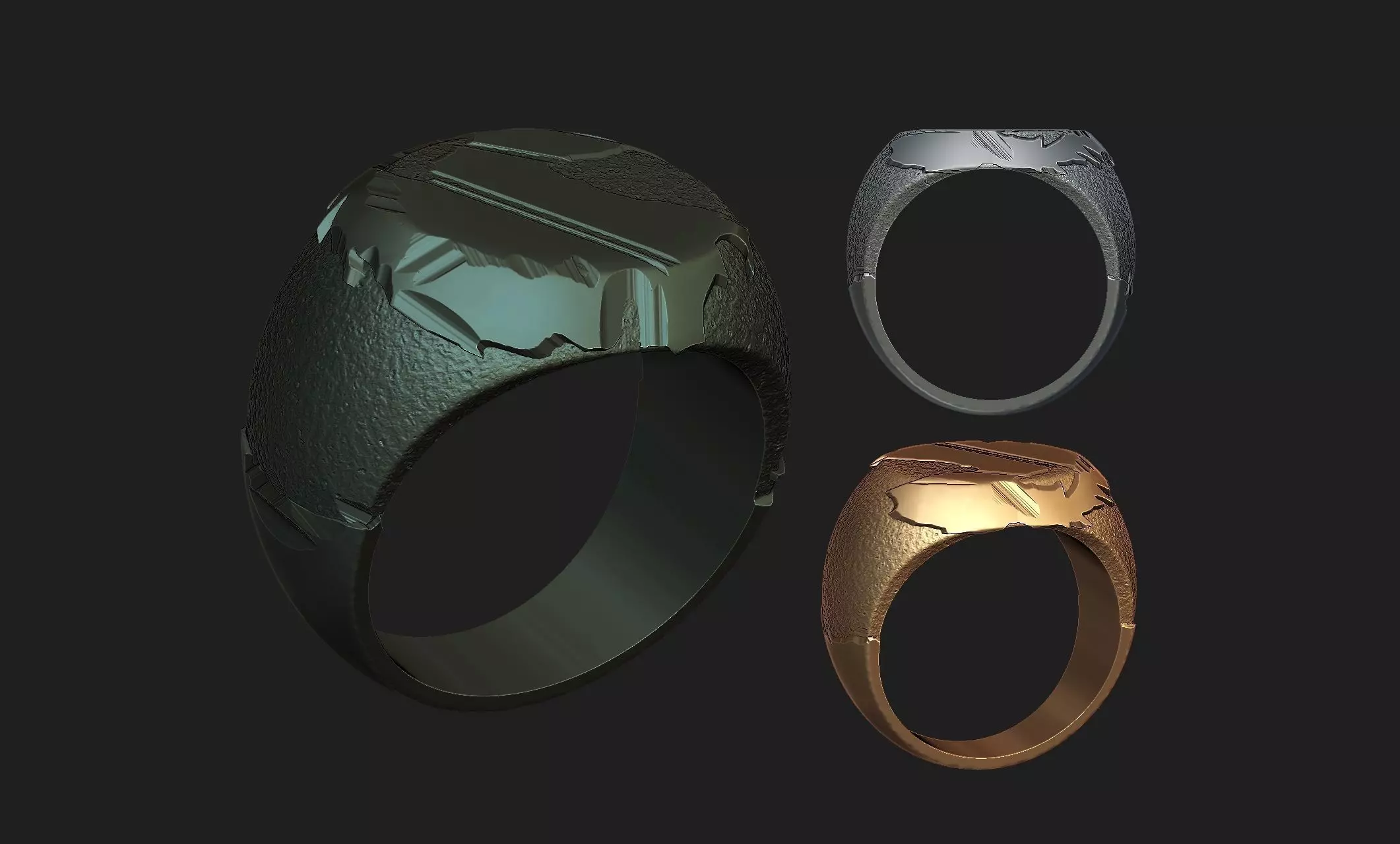 man abstract ring 3D print model