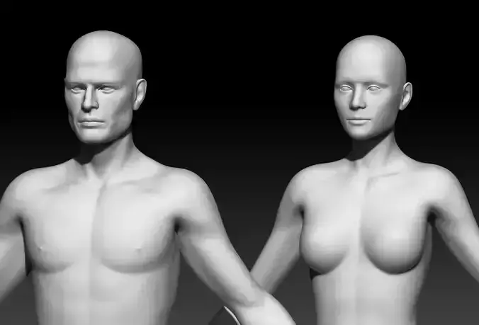 Male and Female base mesh pack 3D Model Collection Male and Female base mesh pack 3D Model Collection