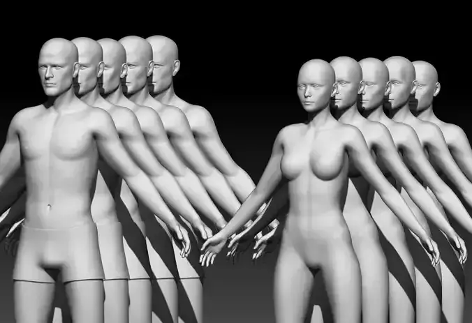 People Basemeshes big pack 3D Model Collection