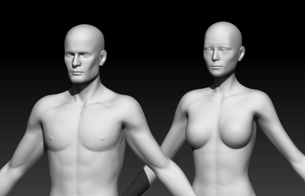 People Basemeshes big pack 3D Model Collection_2