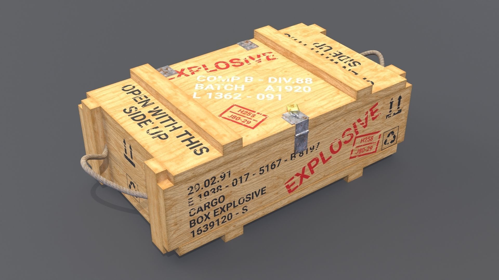 PBR Wooden Crates Pack Low-poly 3D model_5