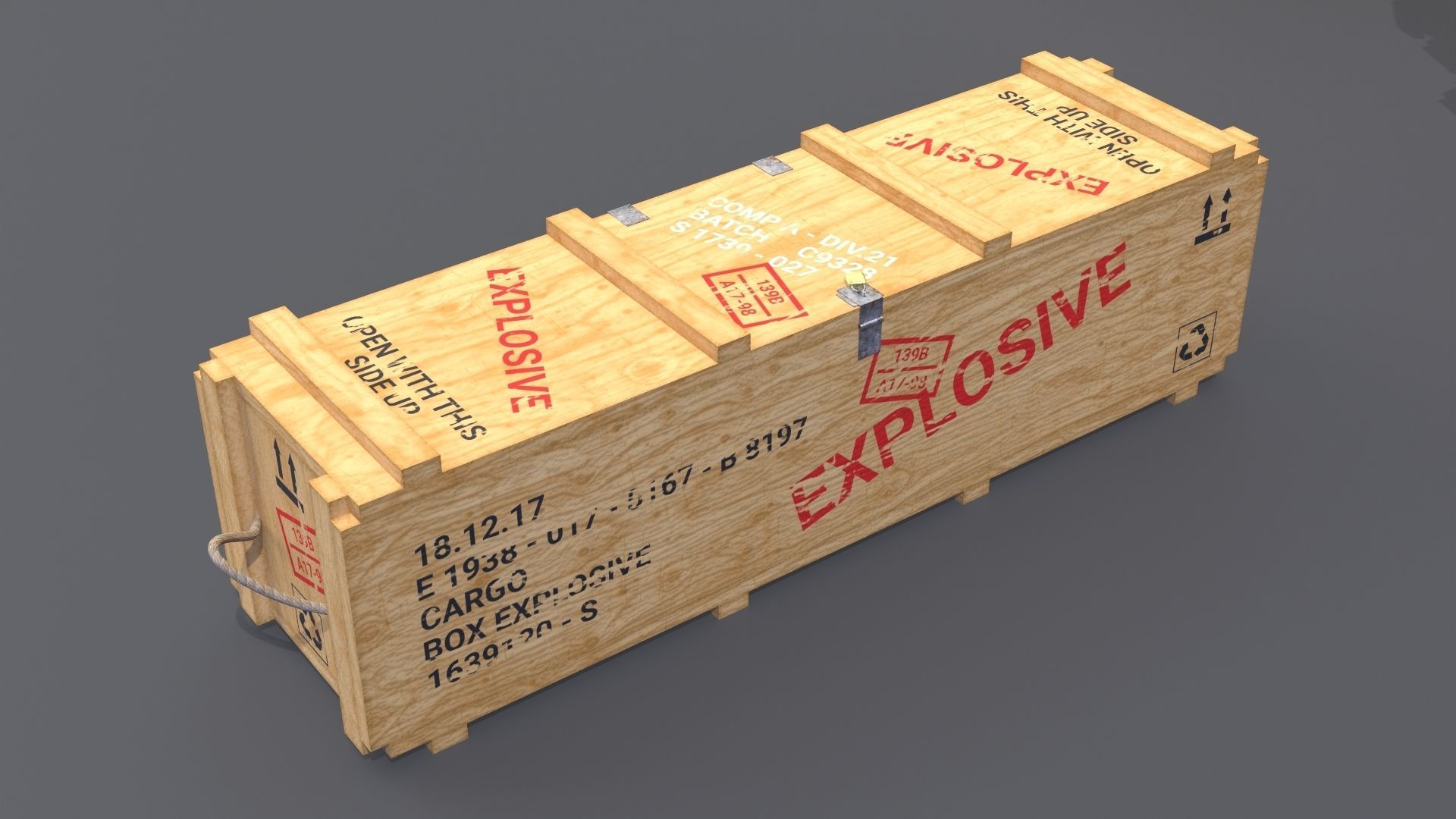 PBR Wooden Crates Pack Low-poly 3D model_7