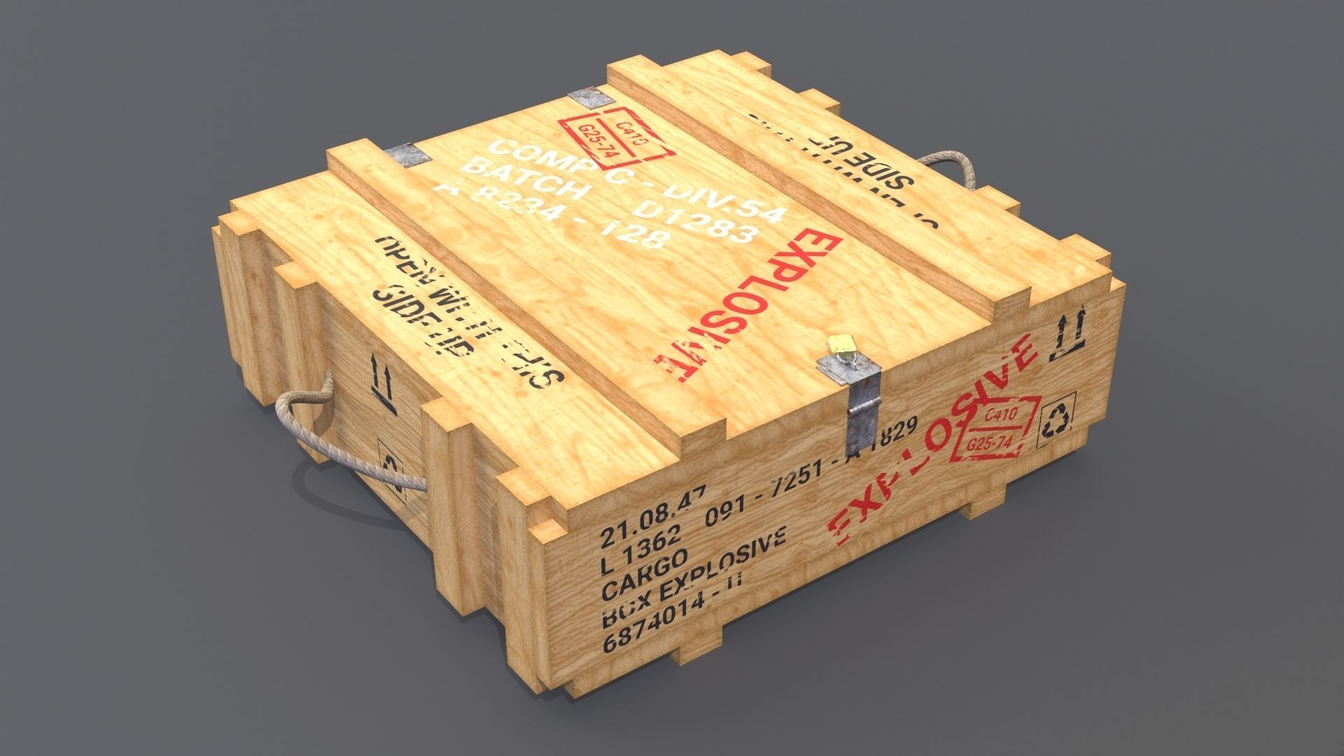 PBR Wooden Crates Pack Low-poly 3D model_6