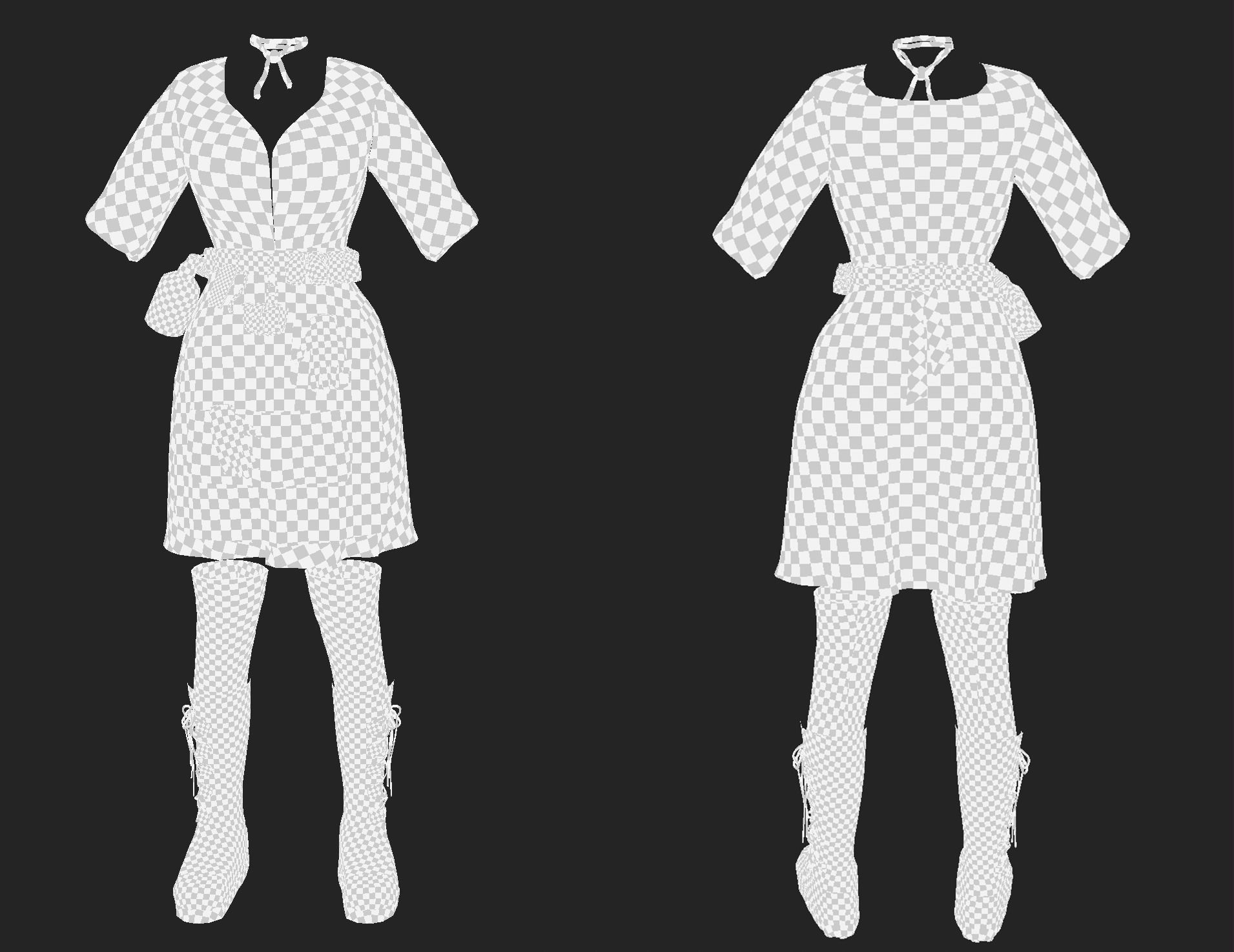 Herbalist Outfit Low-poly 3D model_7