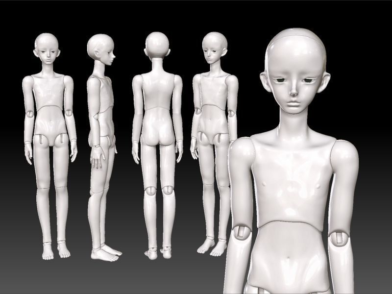 BJD boy male model Kris stl 3D print model_4