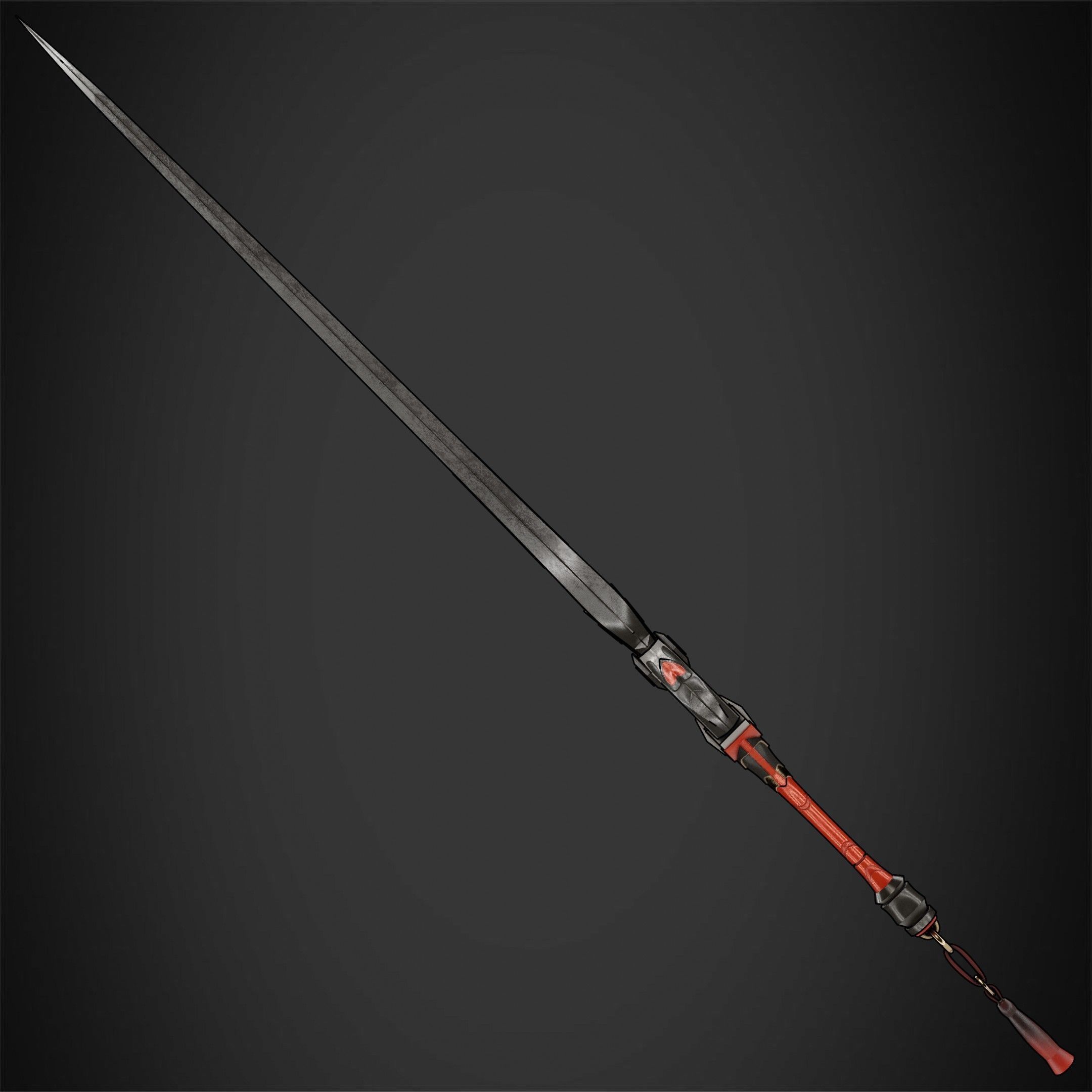 Genshin Impact Black Cliff Sword for Cosplay 3D print model_8