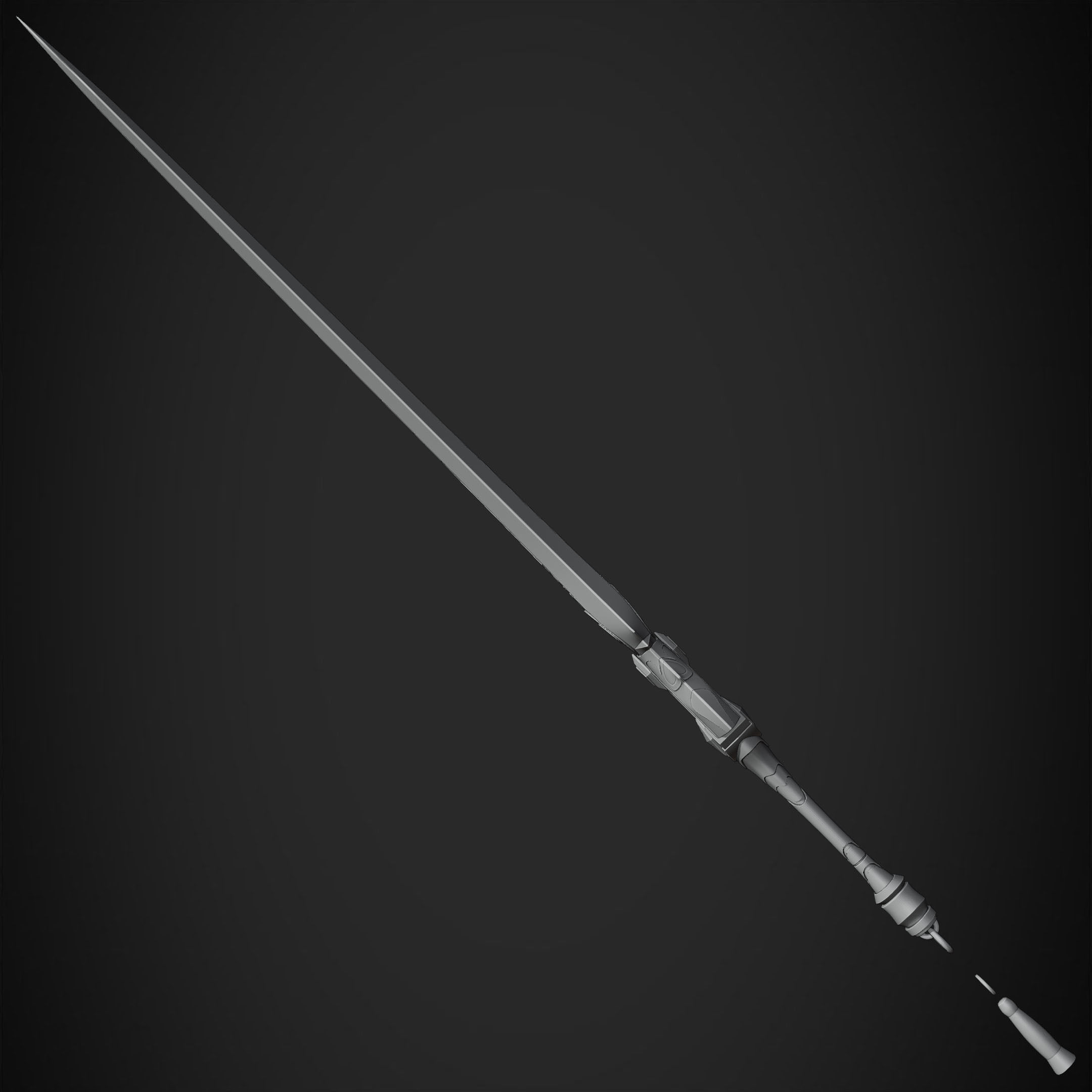 Genshin Impact Black Cliff Sword for Cosplay 3D print model_17