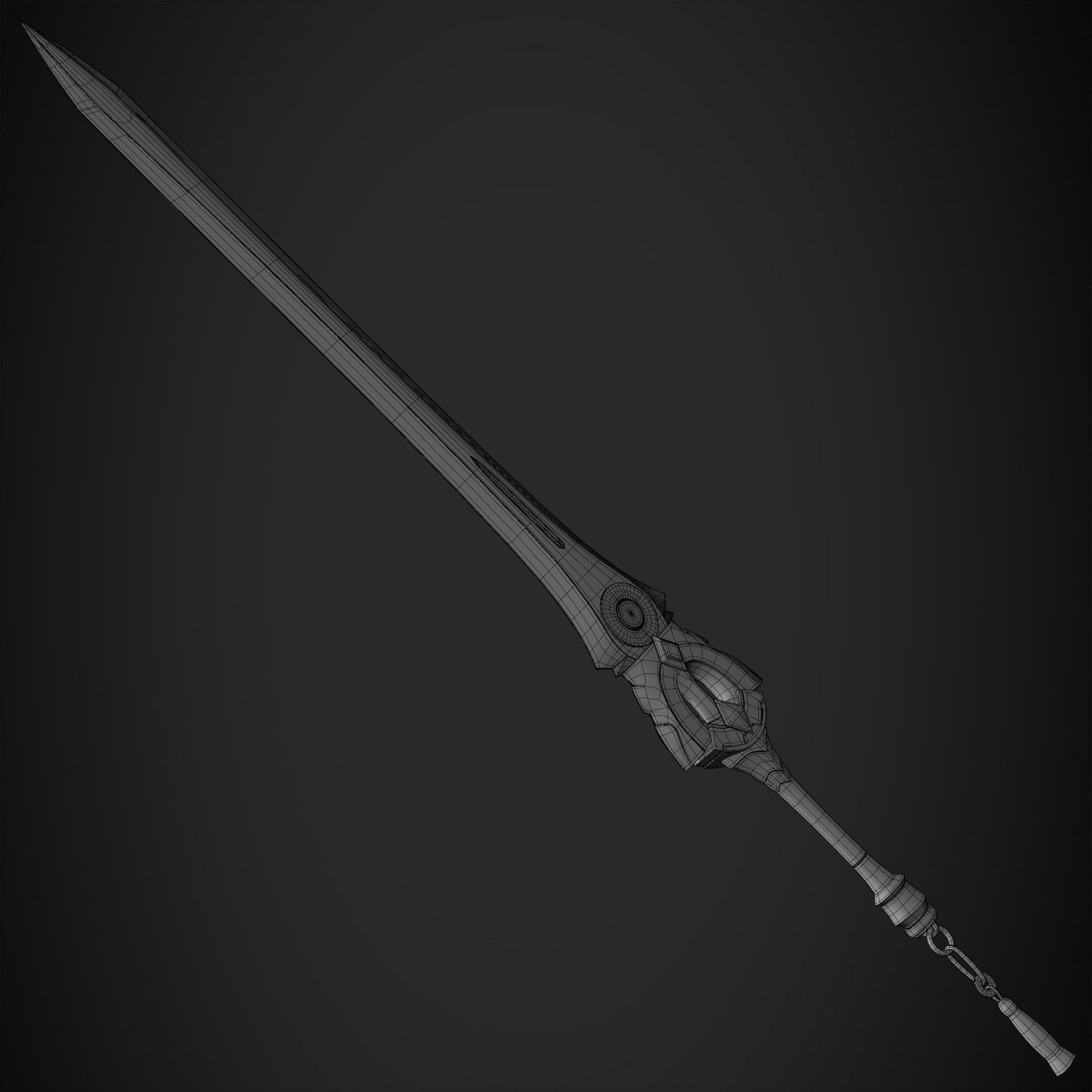 Genshin Impact Black Cliff Sword for Cosplay 3D print model_20