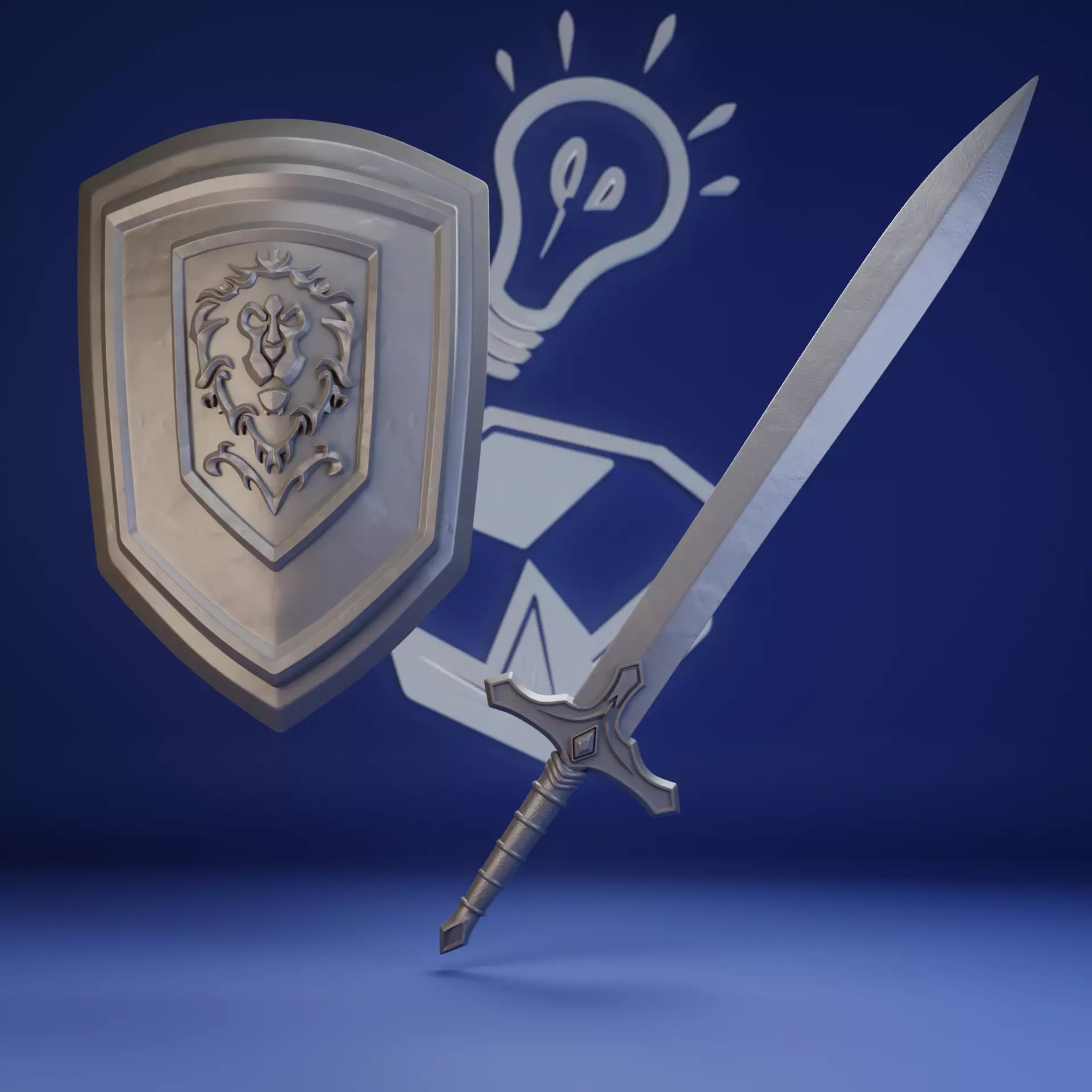 Stormwind Guard - Sword n Shield - COSPLAY Warcraft 3D print model_0