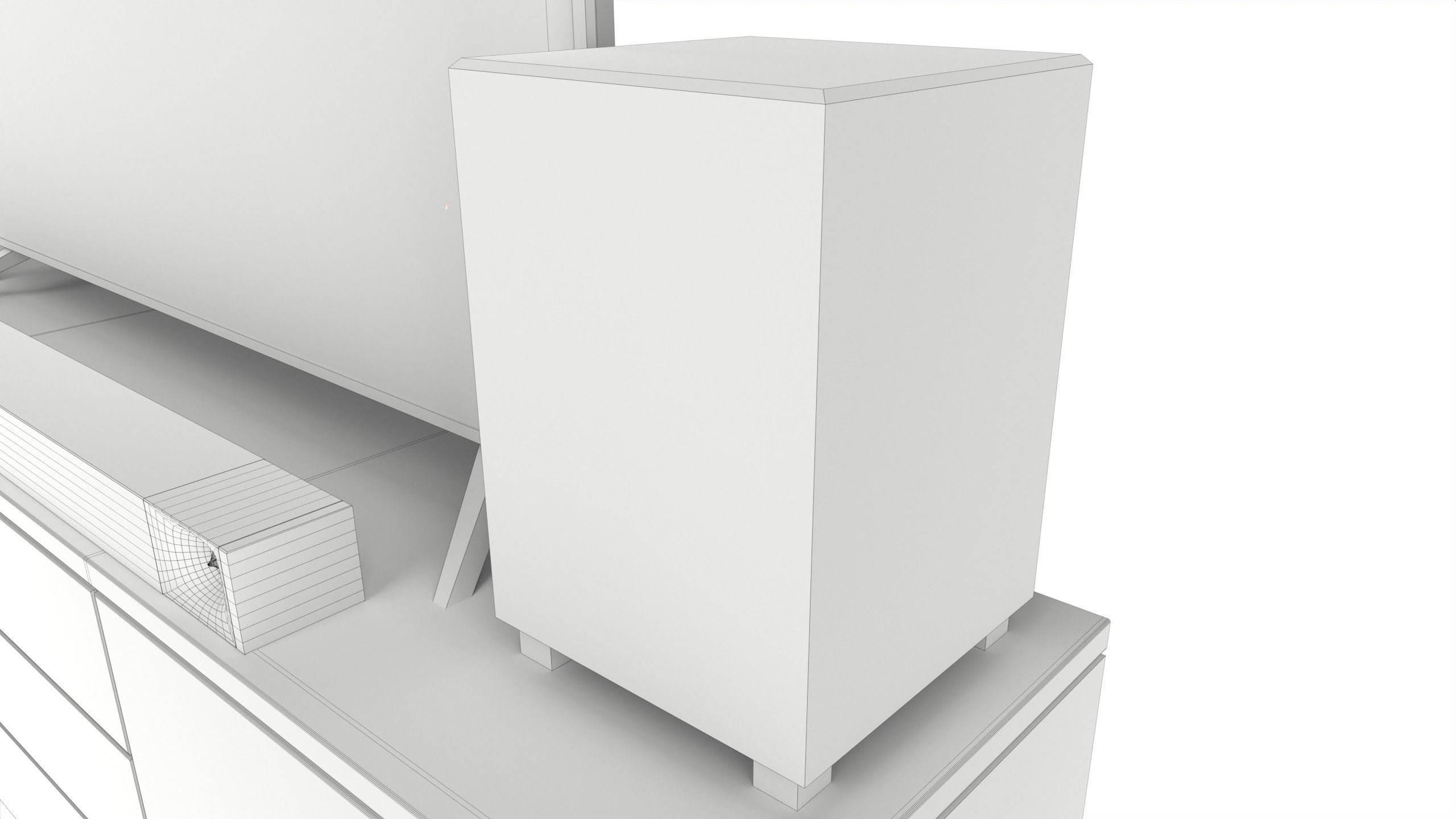 Television Set  Low-poly 3D model_13