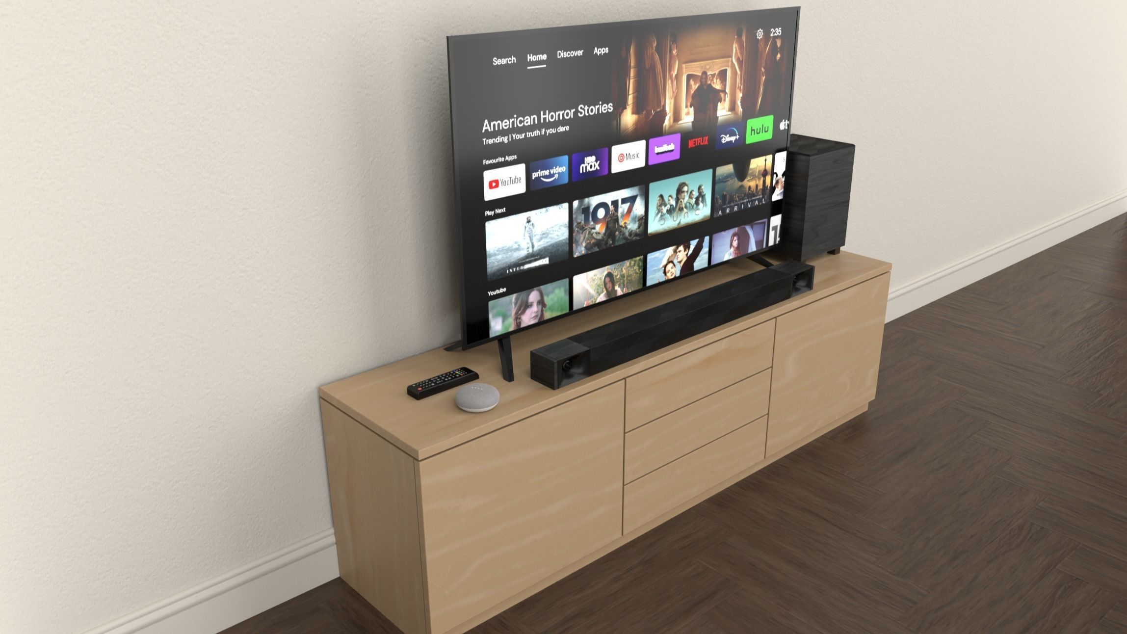 Television Set  Low-poly 3D model_4