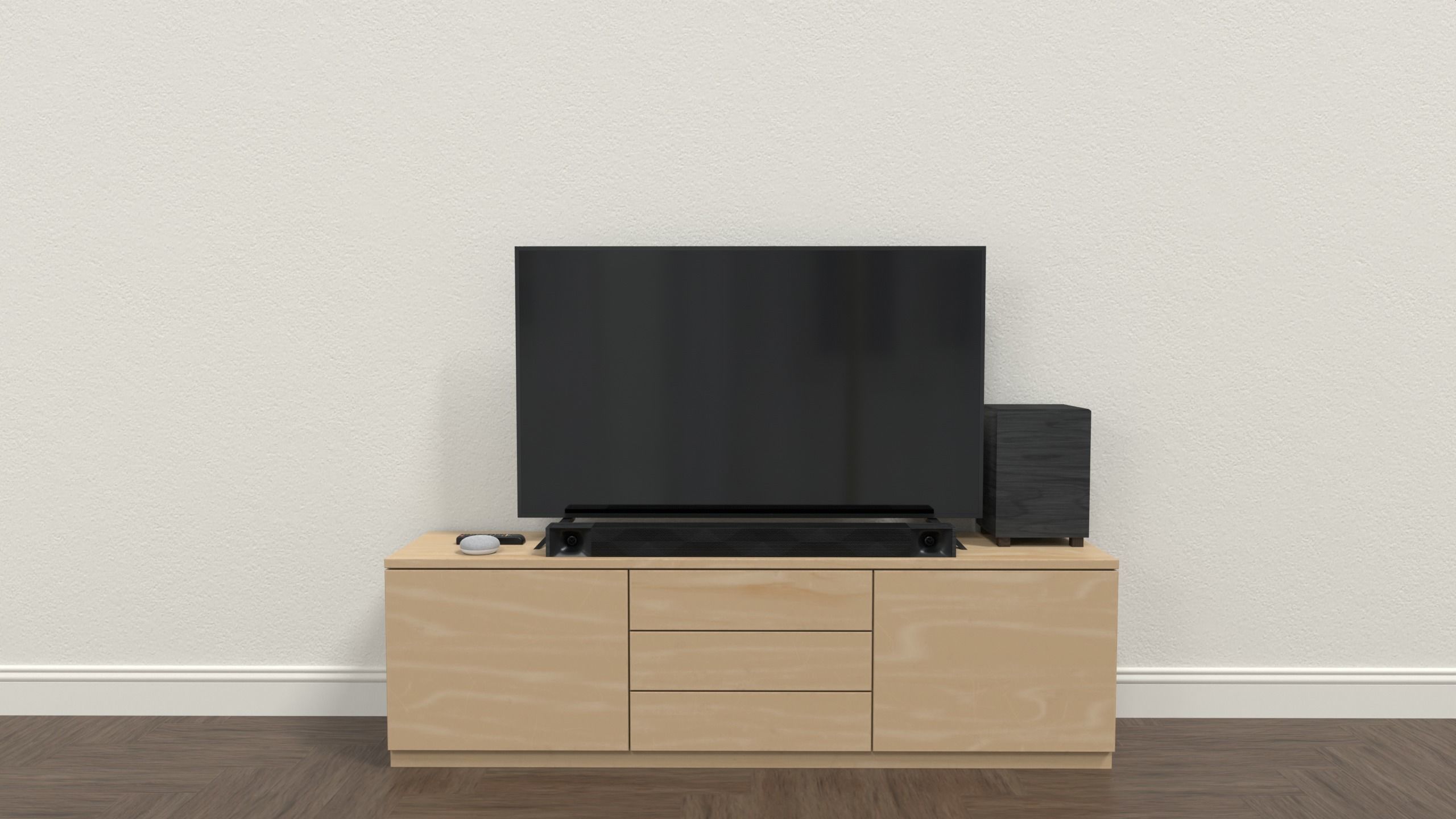 Television Set  Low-poly 3D model_2