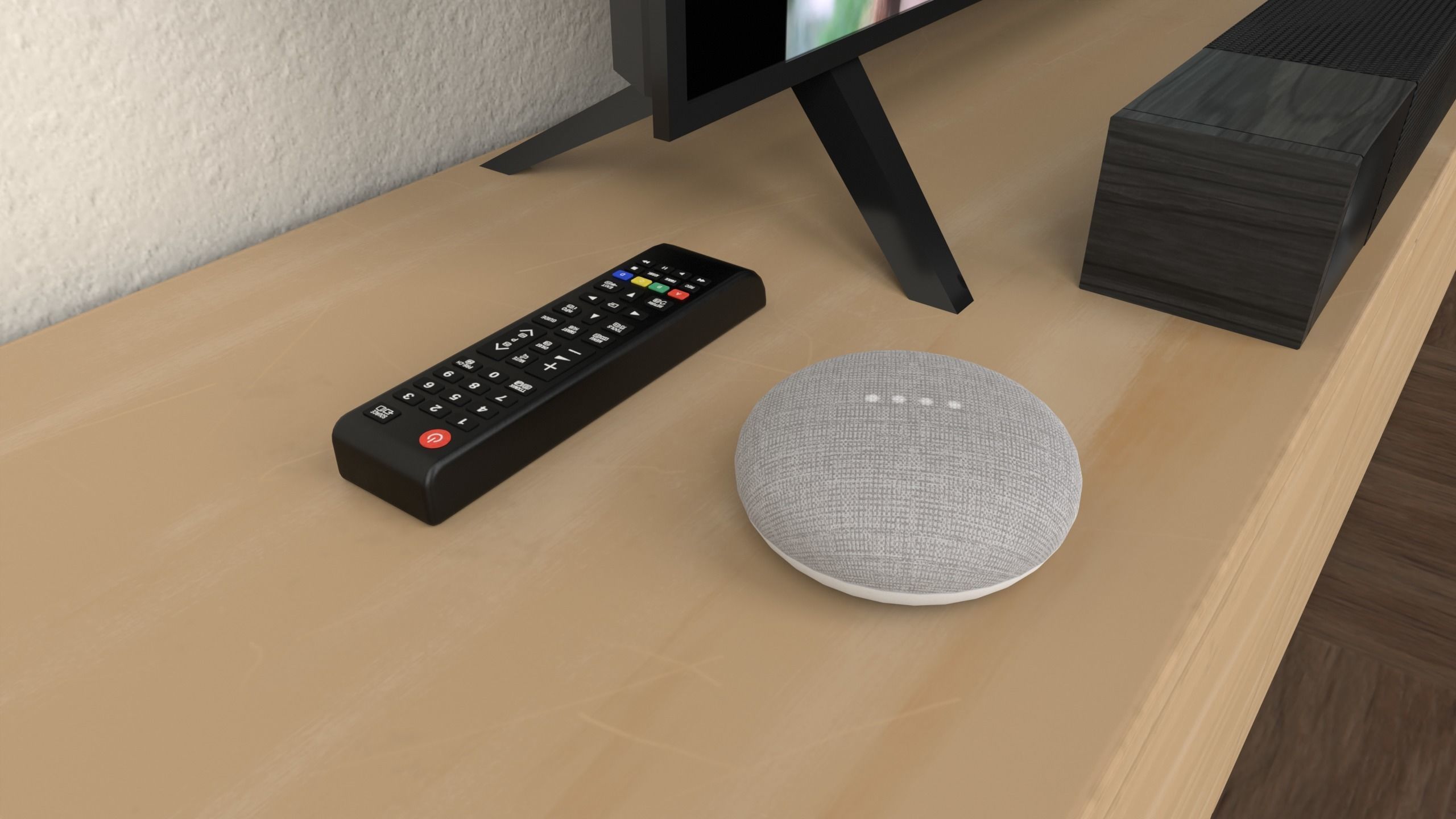 Television Set  Low-poly 3D model_14