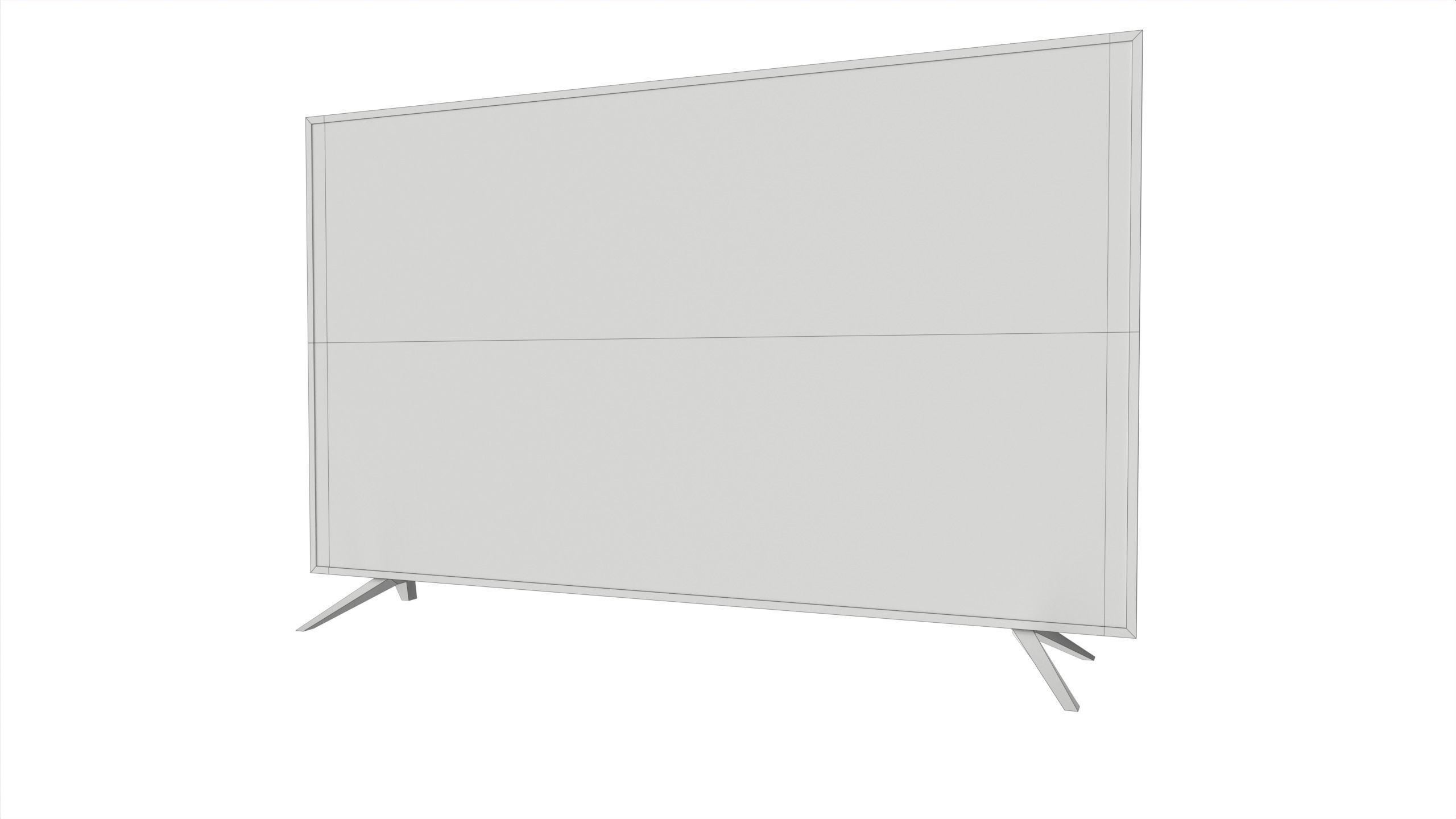 Television Set  Low-poly 3D model_8