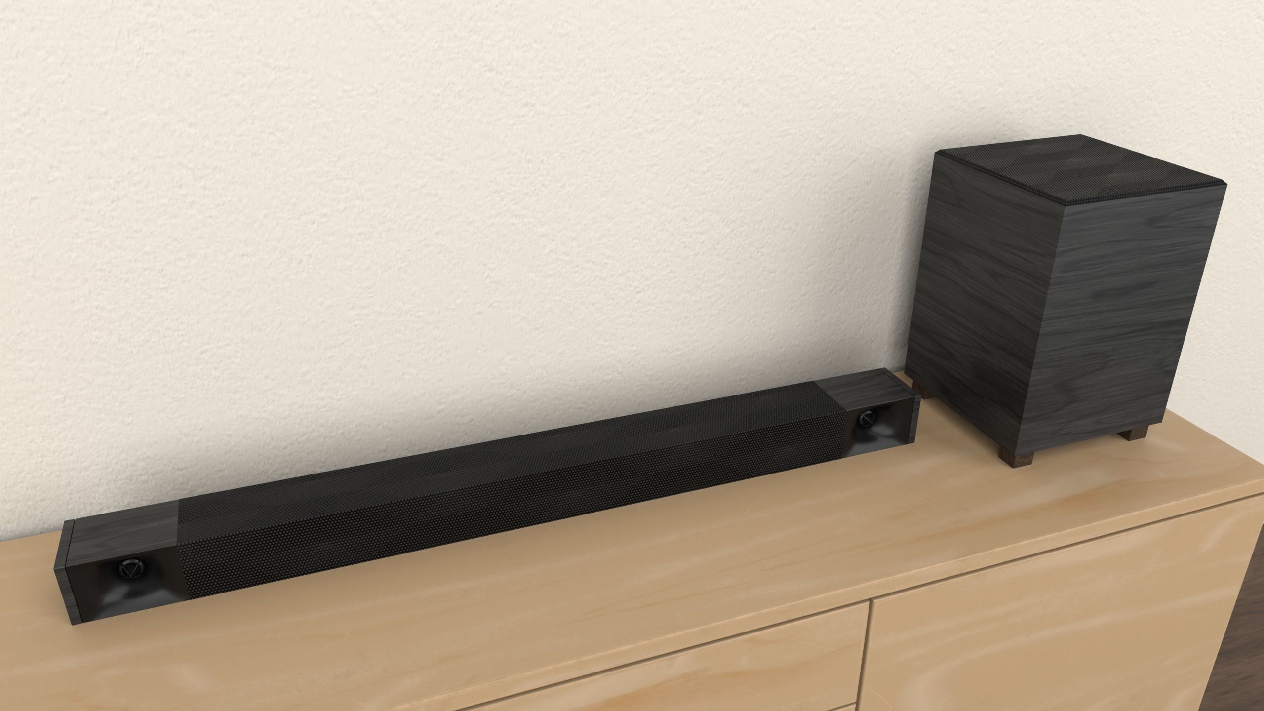 Television Set  Low-poly 3D model_11