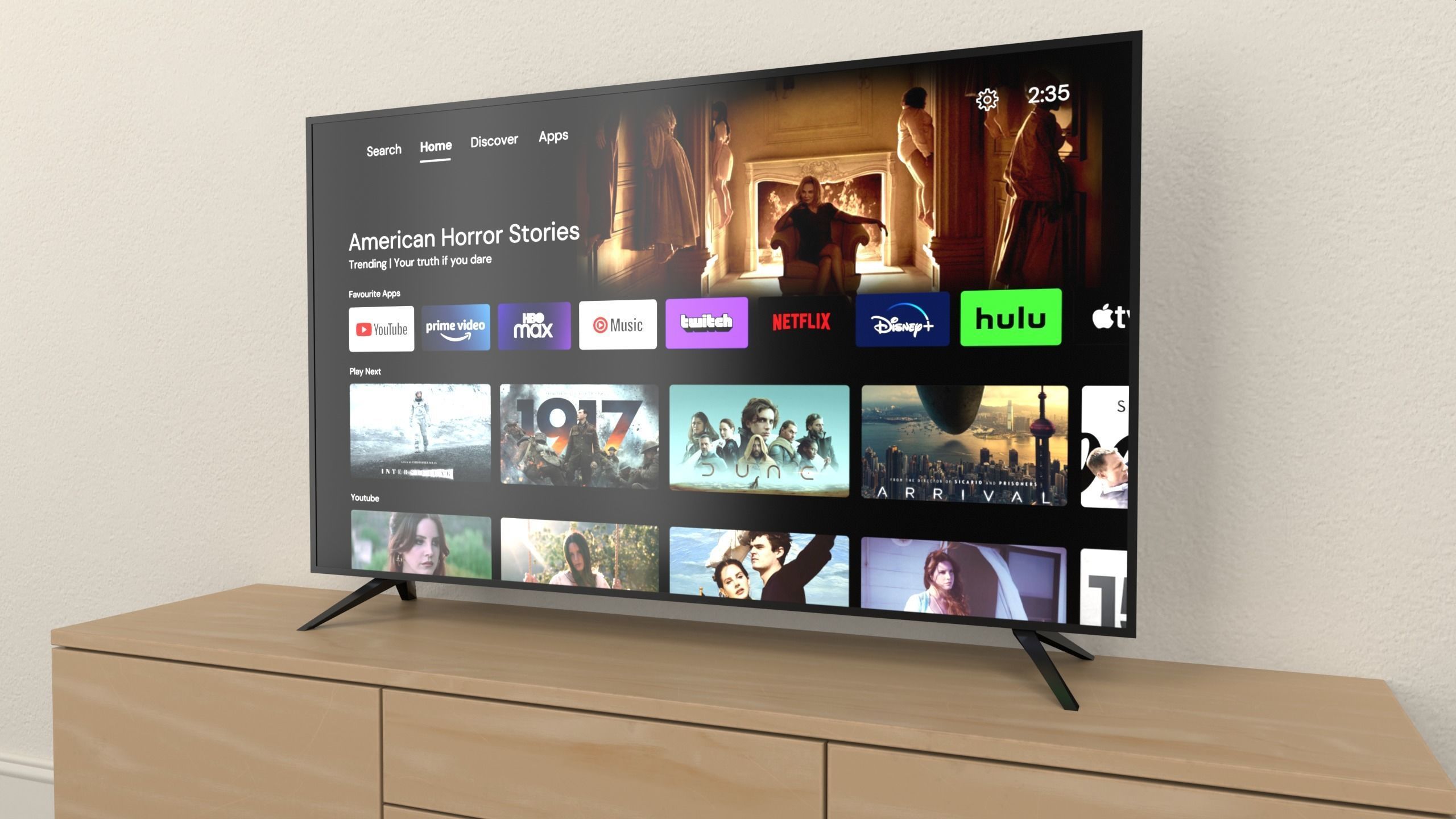 Television Set  Low-poly 3D model_6