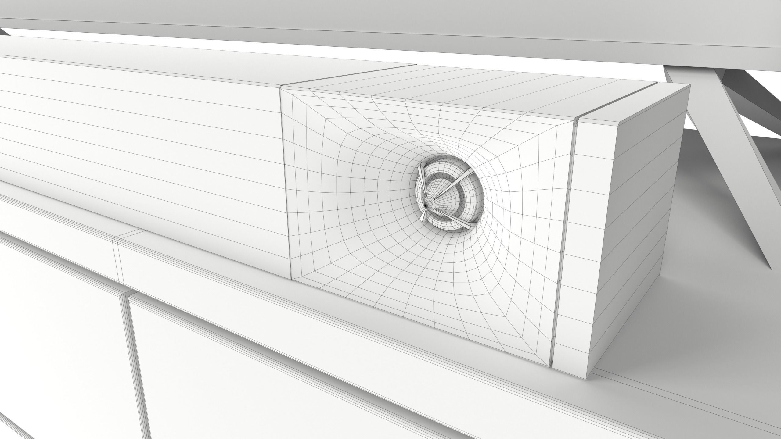 Television Set  Low-poly 3D model_12