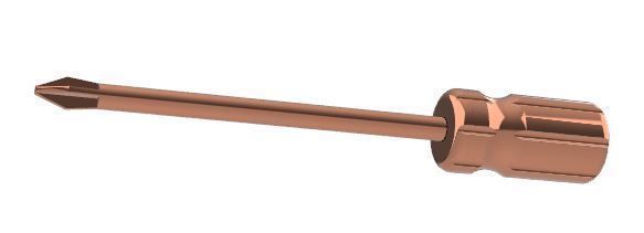 Destornillador de estrella  3D print model_1