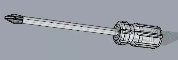 Destornillador de estrella  3D print model_0