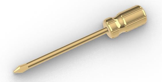 Destornillador de estrella  3D print model_3