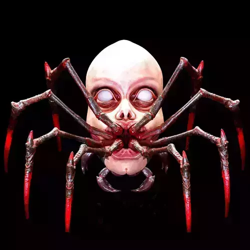 spider with human face