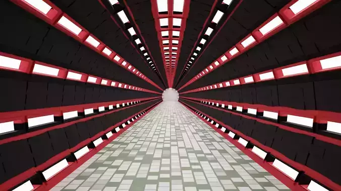 Sci-fi hallway