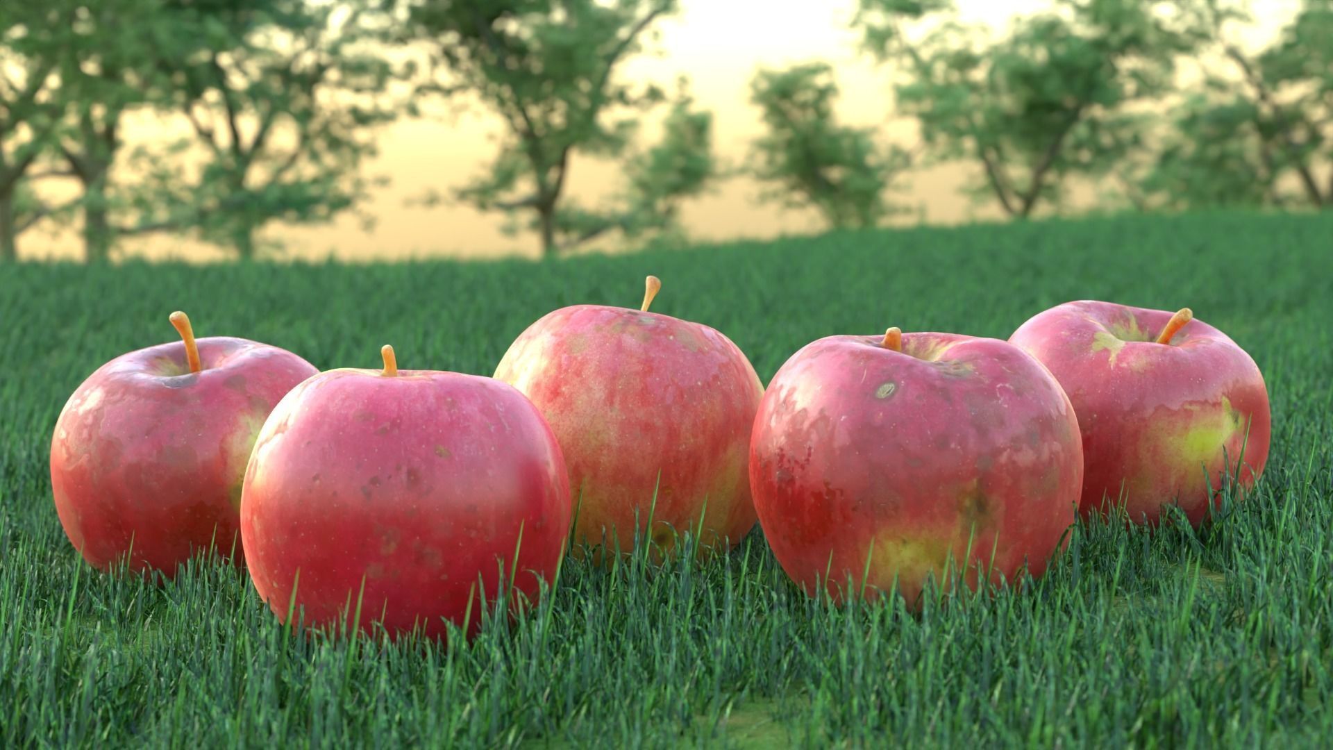 Apples and Pears 12 Pack - 3D Scan - Natural Orchard Handpicked Low-poly 3D model_1