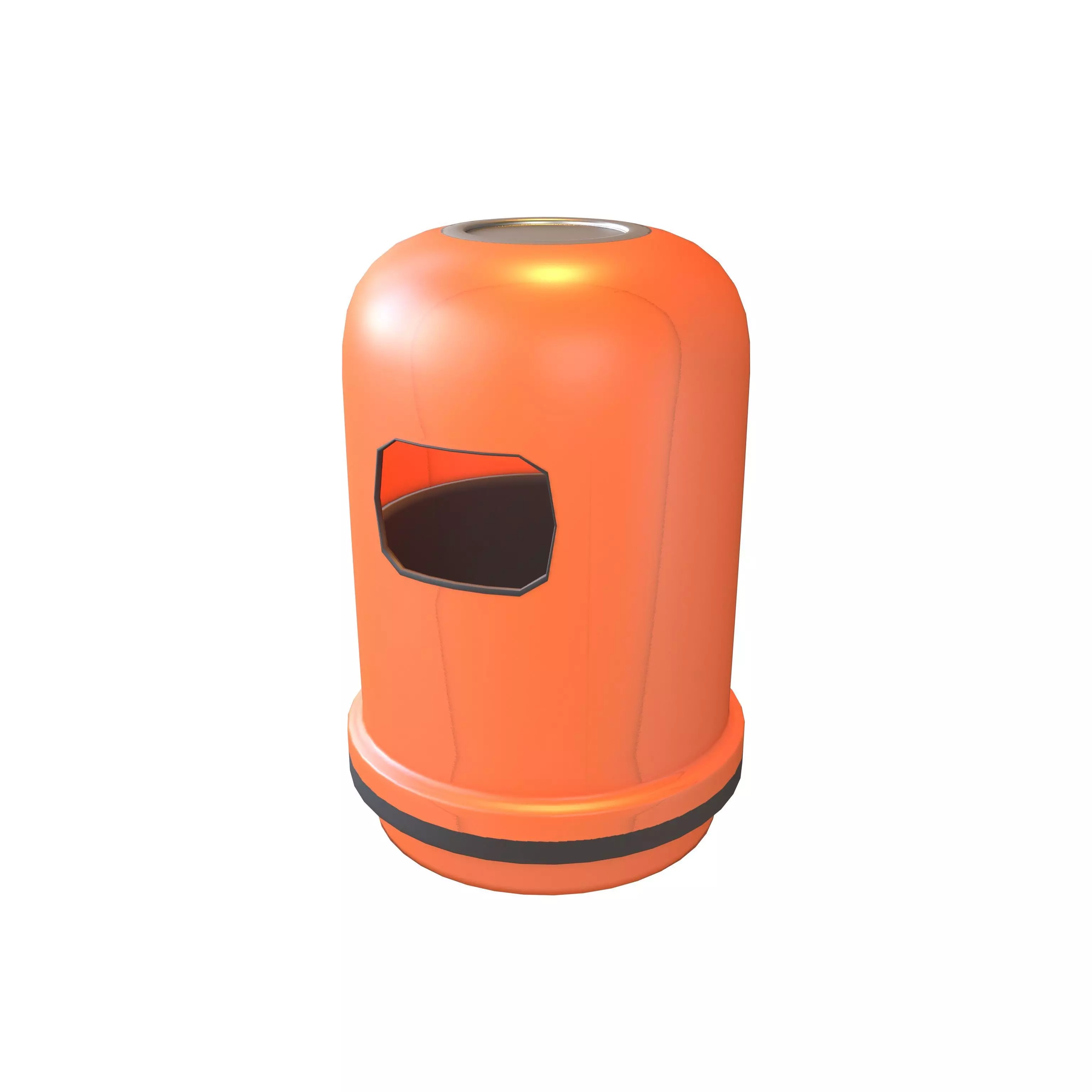 Cartoon Hong Kong Trash Can v1 001 Low-poly 3D model_0